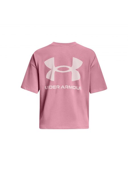 Oversized tričko Under Armour růžové