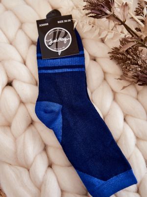 Pruhované ponožky Kesi modrá