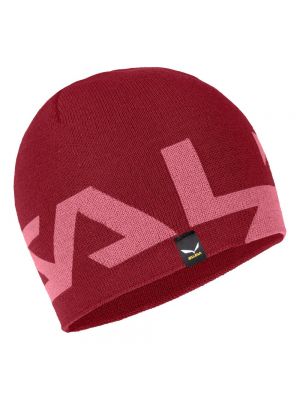 Красная двусторонняя шерстяная шапка Salewa