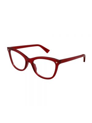 Przezroczyste okulary Bottega Veneta czerwone