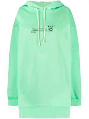 Sudadera con capucha con estampado Msgm verde