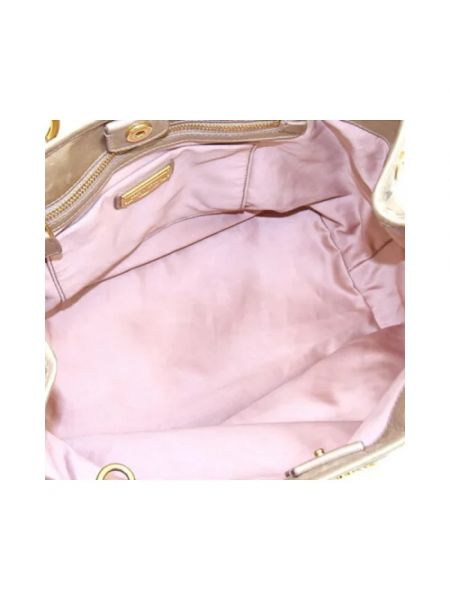 Bolsa de hombro de cuero Miu Miu Pre-owned beige