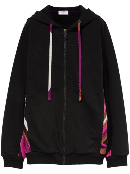 Baskılı hoodie Pucci siyah