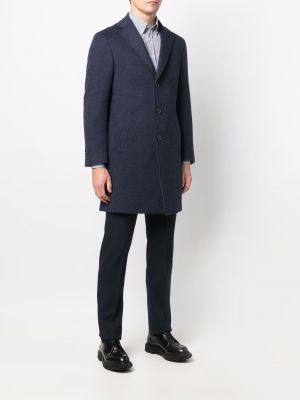 Kabát s knoflíky Canali modrý
