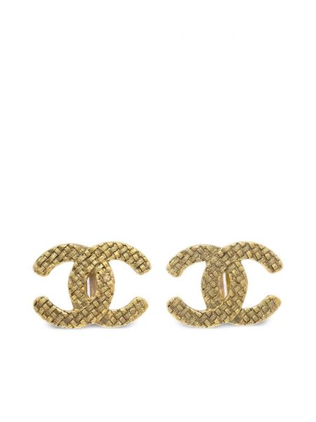 Cercei matlasate Chanel Pre-owned auriu