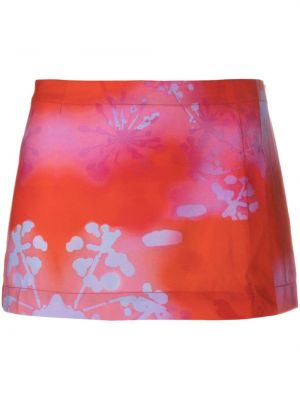 Květinové mini sukně Miaou - červená