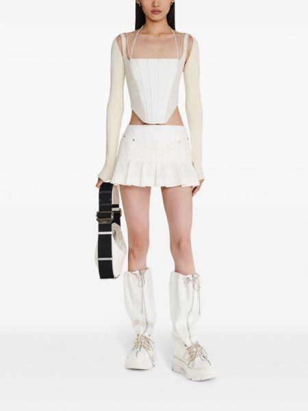 Plisované mini sukně Dion Lee bílé