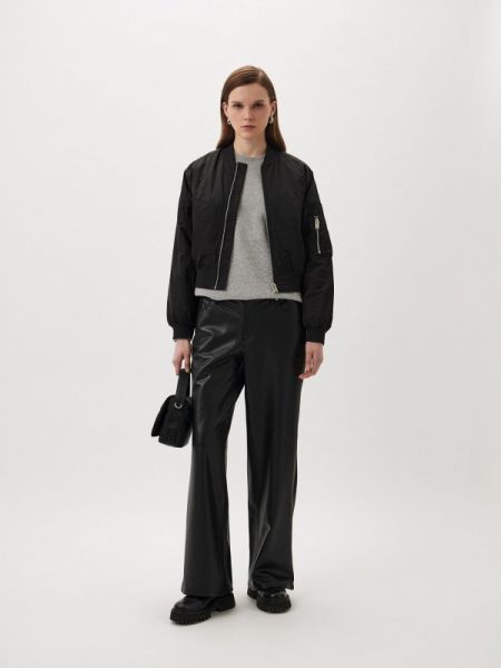 Утепленная джинсовая куртка Karl Lagerfeld Jeans черная
