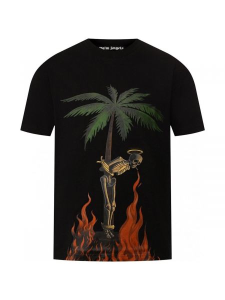 Tričko s krátkými rukávy Palm Angels černé