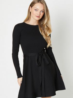 Трикотажный платье с поясом Oasis черный