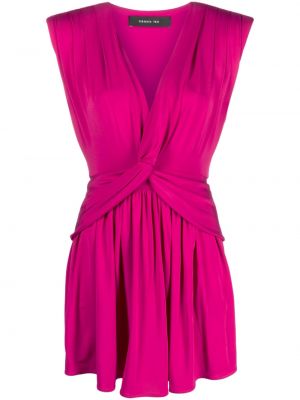 Kleid mit v-ausschnitt Federica Tosi pink