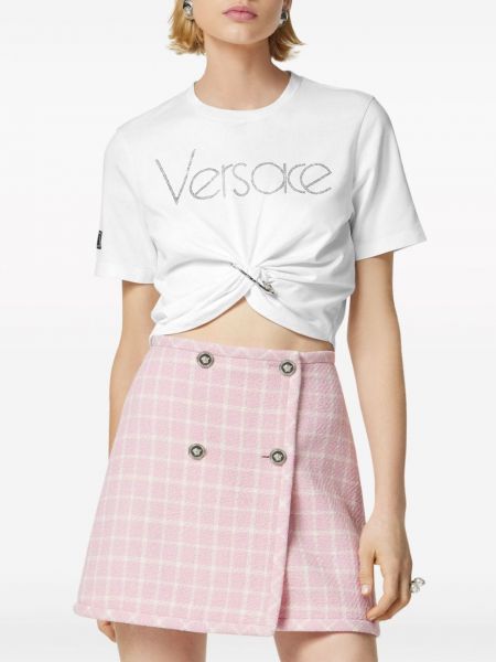 T-shirt aus baumwoll Versace weiß
