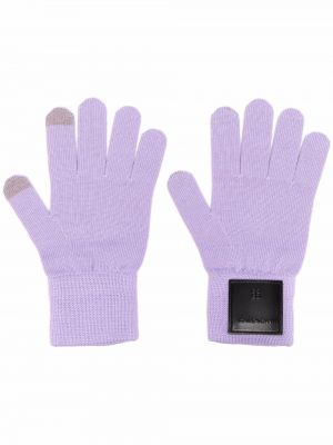 Rękawiczki wełniane Givenchy, fioletowy