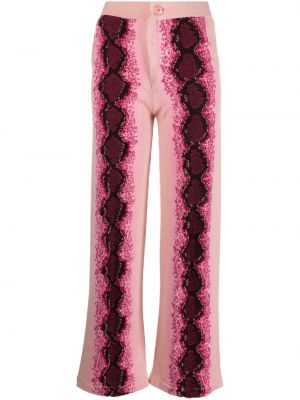 Žakárové kalhoty Barrie růžové