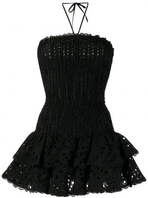 Černé mini šaty s výšivkou Charo Ruiz Ibiza