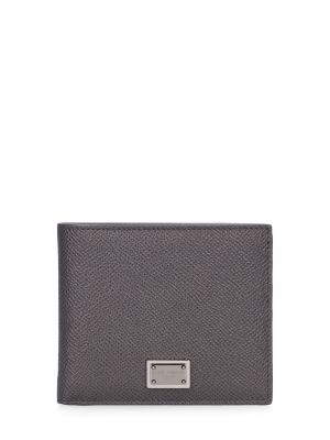 Usnjena usnjena denarnica Dolce & Gabbana črna