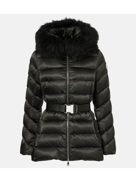 Jakke med belte Moncler svart