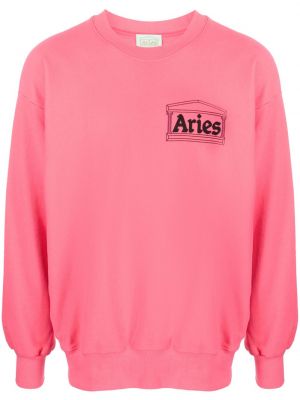 Sweatshirt aus baumwoll mit print Aries pink
