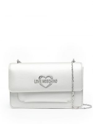 Love Moschino logo-plaque cross-body bag - Grigio