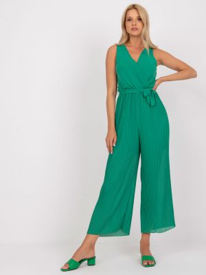 Plisseeritud pükskostüüm Fashionhunters roheline