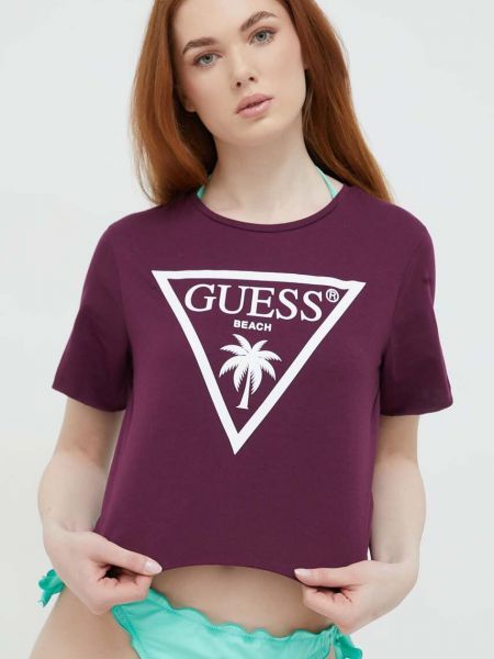 Тениска Guess виолетово