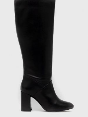 Usnjene škornji Sisley črna