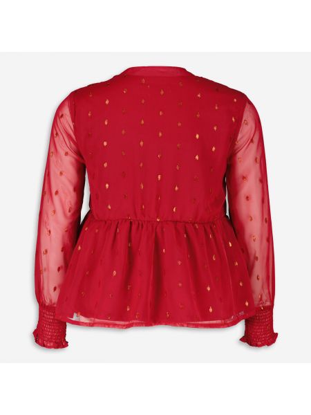 Блузка с рюшами Nari красная