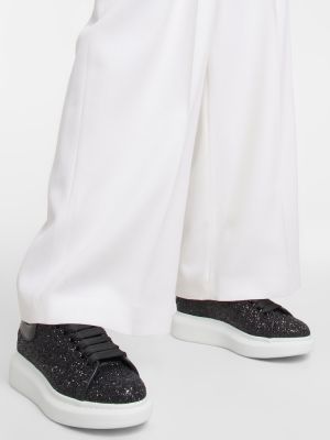 Zapatillas de cuero oversized Alexander Mcqueen negro