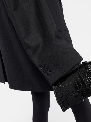 Oversized vlněné sako Balenciaga černé