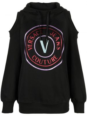 Bomull hettegenser Versace Jeans Couture svart