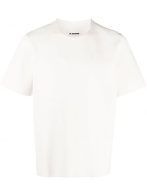 Πλεκτή μπλούζα Jil Sander λευκό