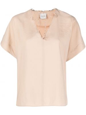 Блуза с v-образно деколте от модал Alysi бежово