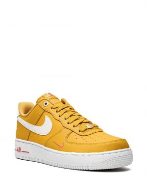 Baskets en cuir Nike Air Force 1 jaune