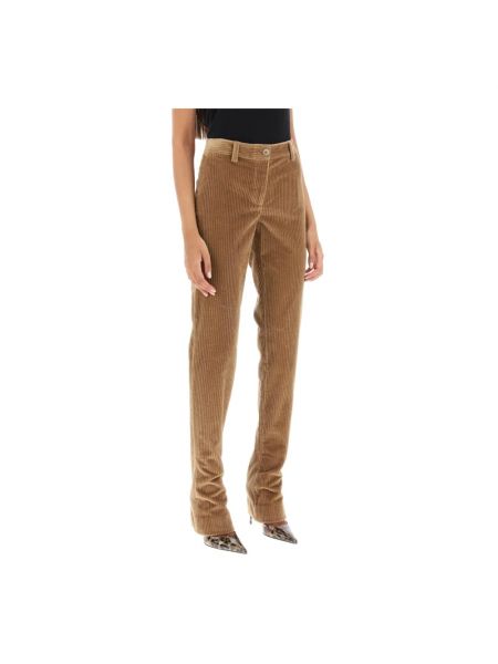 Pantalones rectos de cintura baja de pana slim fit Dolce & Gabbana