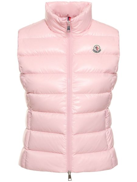 Aşağı naylon kapitone yelek Moncler pembe