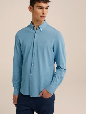 Риза We Fashion синьо