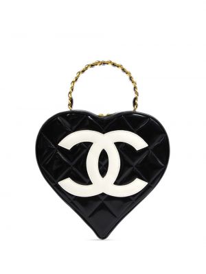 Szív mintás bevásárlótáska Chanel Pre-owned fekete