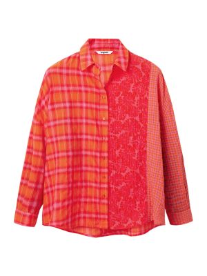Voľná priliehavá košeľa Desigual oranžová