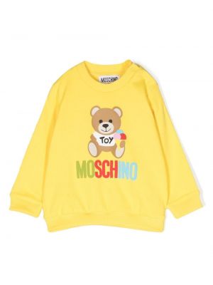 Hoodie för tjejer Moschino Kids gul