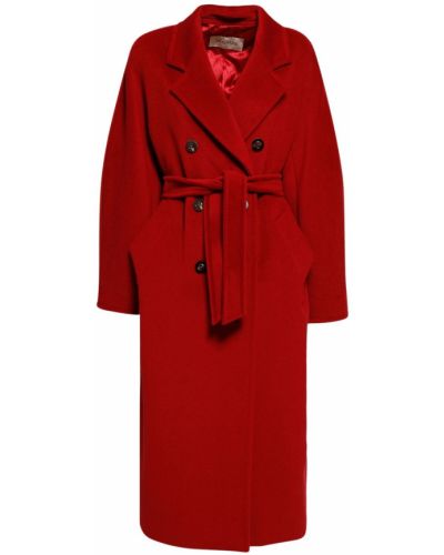 Palton de lână din cașmir Max Mara roșu