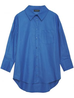 Риза с дълъг ръкав Anine Bing синьо