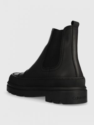 Kožené chelsea boots Calvin Klein černé