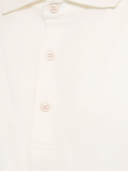 Polo de algodón de tela jersey Lardini blanco
