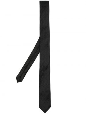 Cravate à imprimé Saint Laurent noir