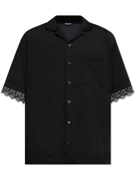Nėriniuota marškiniai Dsquared2 juoda