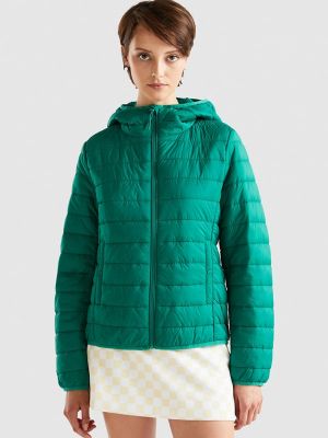 Зеленая утепленная демисезонная куртка United Colors Of Benetton