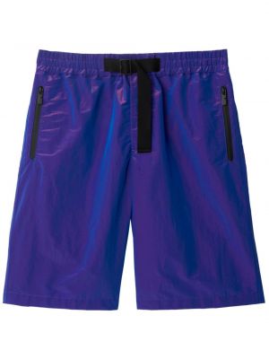 Kratke hlače z vezenjem Burberry vijolična