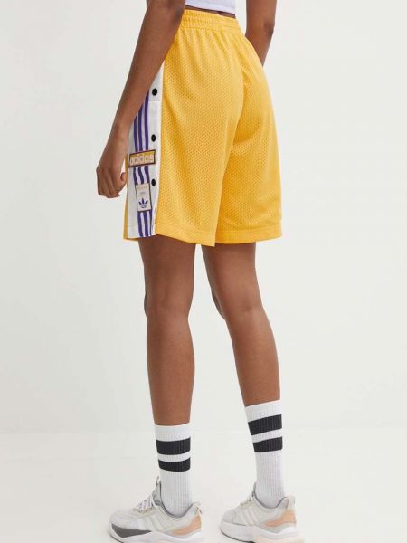 Magas derekú rövidnadrág Adidas Originals sárga