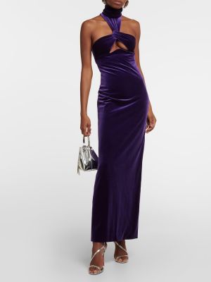 Maksi suknelė velvetinis Galvan violetinė