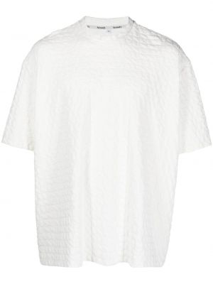 T-krekls ar apdruku džersija Sunnei balts